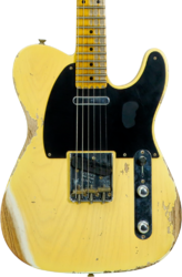 Tel shape electric guitar Fender Custom Shop 1953 Telecaster #R126760 - Heavy Relic Nocaster Blonde