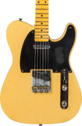 Tel shape electric guitar Fender Custom Shop 1953 Telecaster #R128606 - Journeyman relic aged nocaster blonde
