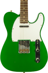 Tel shape electric guitar Fender Custom Shop Vintage Custom 1960 Telecaster #R147917 - Journeyman Relic Candy Green