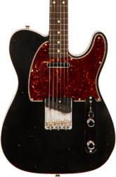 Tel shape electric guitar Fender Custom Shop 1960 Telecaster Custom #R114759 - Journeyman relic black