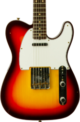 Tel shape electric guitar Fender Custom Shop Vintage Custom 1960 Telecaster #R147862 - Journeyman Relic 3-Color Sunburst