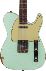 Tel shape electric guitar Fender Custom Shop 1963 Telecaster #CZ565334 - Relic faded surf green