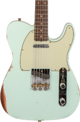 Tel shape electric guitar Fender Custom Shop 1963 Telecaster #CZ576010 - Relic aged surf green