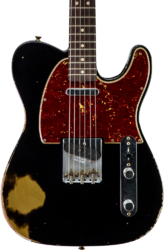 Tel shape electric guitar Fender Custom Shop 1963 Telecaster #R143447 - Black Over HLE Gold