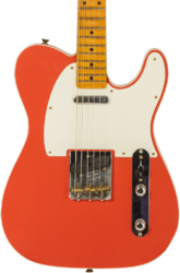 Tel shape electric guitar Fender Custom Shop 50s Twisted Tele Custom #R131746 - Journeyman Relic Tahitian Coral