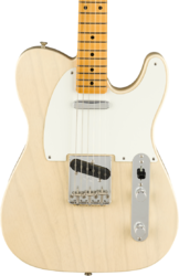 Tel shape electric guitar Fender Custom Shop Vintage Custom 1958 Top-Load Telecaster - Nos aged white blonde