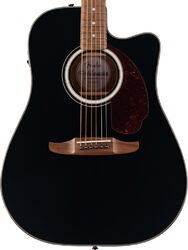 Folk guitar Fender California Deluxe Redondo CE - black