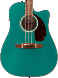 Folk guitar Fender California Deluxe Redondo CE - Sherwood Green