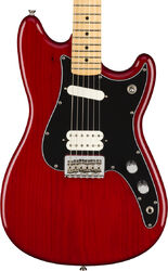 Retro rock electric guitar Fender Player Duo-Sonic HS (MEX, MN) - Crimson red transparent