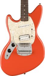 Left-handed electric guitar Fender Jag-Stang Kurt Cobain Gaucher - Fiesta red