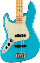 Solid body electric bass Fender American Professional II Jazz Bass Left Hand (USA, MN) - Miami blue