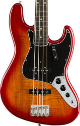 Solid body electric bass Fender Rarities Flame Ash Top Jazz Bass (USA, EB) - Plasma red burst