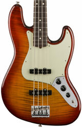 Solid body electric bass Fender American Professional Jazz Bass FMT Ltd (USA, RW) - Antique cherry burst