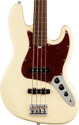 Solid body electric bass Fender American Professional II Jazz Bass Fretless (USA, RW) - Olympic white