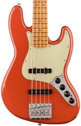 Solid body electric bass Fender Player Plus Jazz Bass V (MEX, MN) - Fiesta red