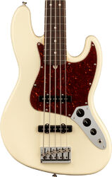 Solid body electric bass Fender American Professional II Jazz Bass V (USA, RW) - Olympic white