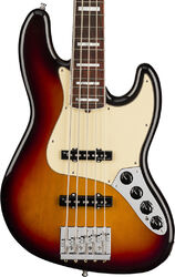 Solid body electric bass Fender American Ultra Jazz Bass V (USA, RW) - Ultraburst