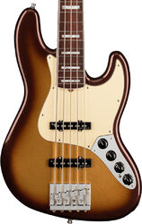 Solid body electric bass Fender American Ultra Jazz Bass V (USA, RW) - Mocha burst