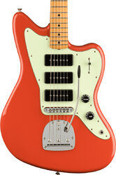 Retro rock electric guitar Fender Noventa Jazzmaster (MEX, MN) - Fiesta red