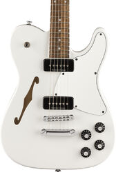 Tel shape electric guitar Fender Jim Adkins JA-90 Telecaster Thinline (MEX, LAU) - White