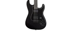 Str shape electric guitar Fender Jim Root Stratocaster (USA, EB) - Flat black