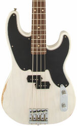 Solid body electric bass Fender Mike Dirnt Road Worn Precision Bass (MEX, RW) - White blonde