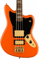 Solid body electric bass Fender Mike Kerr Jaguar Bass Ltd (MEX, RW) - Tiger's blood orange
