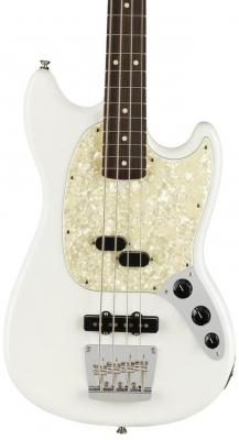 Electric bass for kids Fender American Performer Mustang Bass (USA, RW) - Arctic white