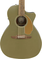 Folk guitar Fender Newporter Player (WAL) - Olive satin