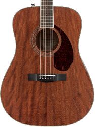 Folk guitar Fender Paramount PM-1 Standard All Mahogany Avec Etui - Natural open pore