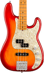 Solid body electric bass Fender American Ultra Precision Bass (USA, MN) - Plasma red burst