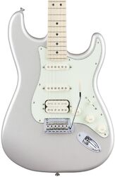 Str shape electric guitar Fender Deluxe HSS Stratocaster 2016 (MEX, MN) - Blizzard pearl