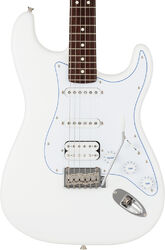 Str shape electric guitar Fender Made in Japan Hybrid II Stratocaster HSS (RW) - White