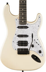 Str shape electric guitar Fender Player Fusion Stratocaster HSS Ltd (MEX, EB) - Olympic pearl