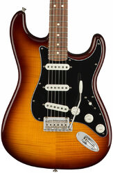 Str shape electric guitar Fender Player Stratocaster Plus Top (MEX, PF) - Tobacco burst