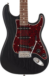 Str shape electric guitar Fender Made in Japan Stratocaster Raw Ash Ltd - black