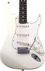 Str shape electric guitar Fender Jeff Beck Stratocaster (USA, RW) - Olympic white
