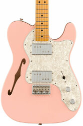 Tel shape electric guitar Fender FSR Vintera Vintage 70's Telecaster Thinline Ltd (MEX, MN) - Shell pink