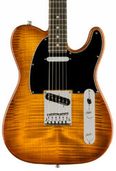 Tel shape electric guitar Fender American Ultra Telecaster Ltd (USA, EB) - Tiger's eye