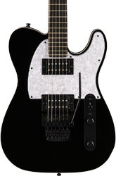 Tel shape electric guitar Fender Player Fusion Telecaster HH Floyd Rose Ltd (MEX, EB) - black