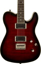 Tel shape electric guitar Fender Telecaster Korean Special Edition Custom FMT (LAU) - Black cherry burst