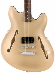 Semi-hollow electric guitar Fender Tom DeLonge Starcaster - Satin Shoreline Gold