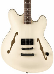 Semi-hollow electric guitar Fender Tom DeLonge Starcaster - Satin olympic white