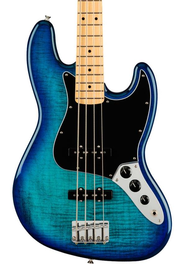 Solid body electric bass Fender Player Jazz Bass Plus Top (MEX, MN) - Blue burst