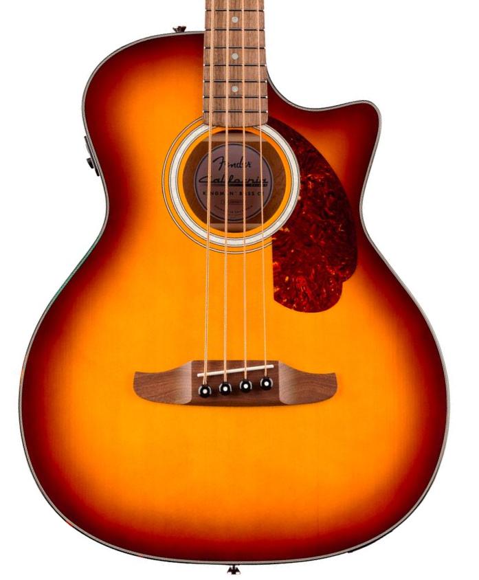 Acoustic bass Fender California Deluxe Kingman Bass CE - Honey sunburst