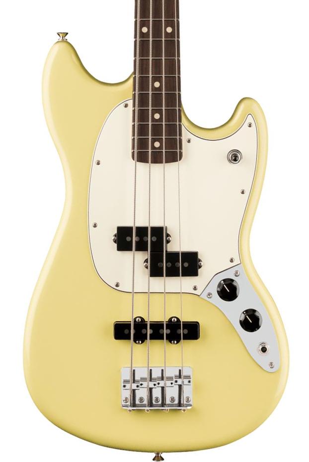 Solid body electric bass Fender Player II Mustang Bass PJ (MEX, RW) - Hialeah yellow