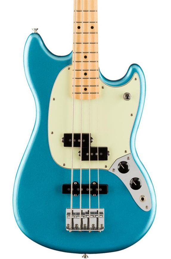 Solid body electric bass Fender Player Mustang Bass PJ Ltd (MEX, MN) - Lake placid blue