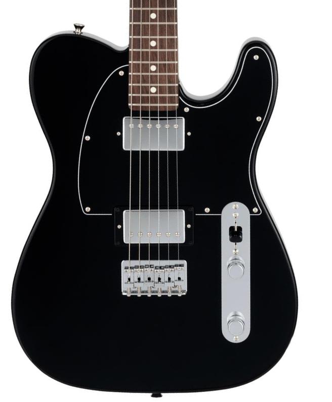 Tel shape electric guitar Fender Made in Japan Hybrid II Telecaster HH (RW) - Black