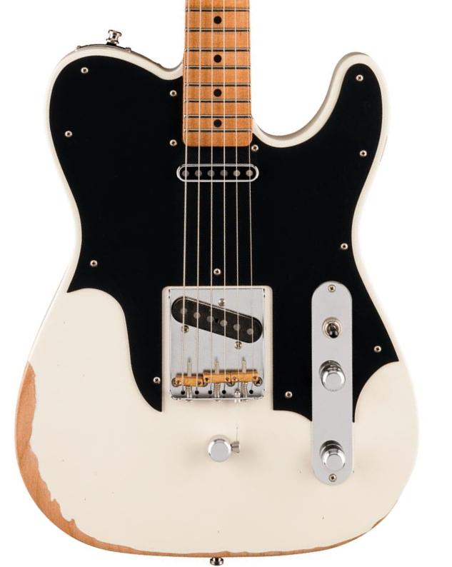 Tel shape electric guitar Fender John Osborne Telecaster - Road worn olympic white