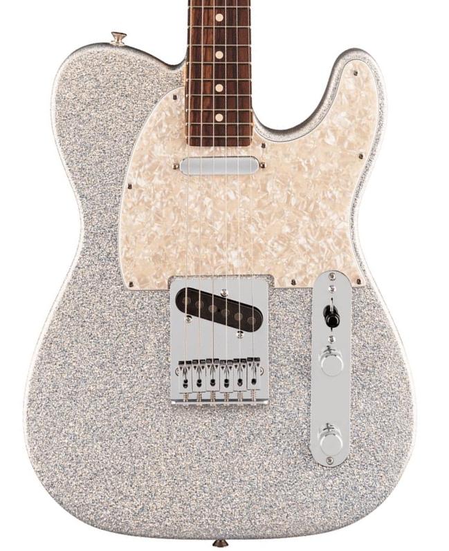 Tel shape electric guitar Fender 75th Anniversary Player II Telecaster (MEX, RW) - Diamond dust sparkle